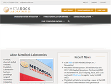 Tablet Screenshot of metarocklab.com